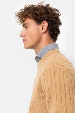 Flash Sale Licht E Kabeltrui, Ronde Hals En Lange Mouw Heren Sweaters & Cardigans