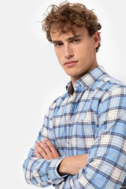 Store Licht Geruit Regular Fit Mannenhemd Heren Hemden