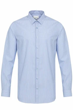 Cheap Licht Gestreept Slim Fit Hemd Voor Heren Heren Hemden
