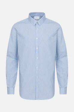 Cheap Licht Slim Fit Hemd Met Witte Strepen Heren Hemden