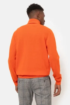 Cheap Oranje Pullover Met Rolkraag En Lange Mouwen Heren Sweaters & Cardigans
