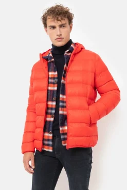 Hot Rode Doorgestikte Herenjas Met Capuchon En Rits Heren Jassen & Blazers