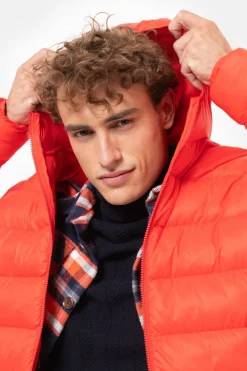Hot Rode Doorgestikte Herenjas Met Capuchon En Rits Heren Jassen & Blazers