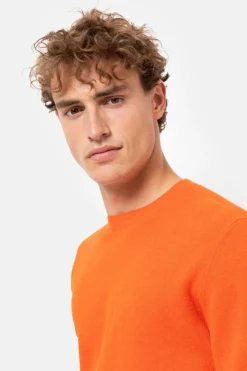 Cheap Rode Herentrui Met Ronde Hals En Lange Mouw Heren Sweaters & Cardigans