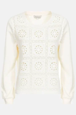 Clearance Sweater Met Crochetmotief En Lange Mouwen Dames Truien & Cardigans