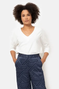 Best Top Met V-Hals En Korte Vleermuismouwen Dames Blouses
