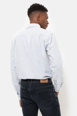 Fashion Wit Gestreept Regular Fit Mannenhemd Heren Hemden