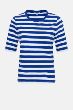 Flash Sale Wit Gestreept T-Shirt Met Kort Mouwen Dames T-Shirts & Tops