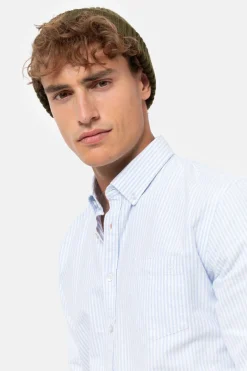 Best Sale Wit-Licht Gestreept Regular Fit Mannenhemd Heren Hemden