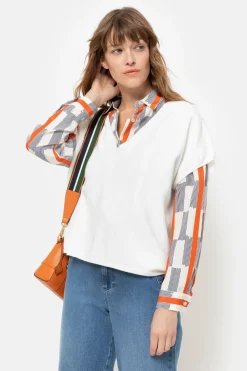 Online Witte Oversized Debardeur Met Diepe V-Hals Dames Truien & Cardigans
