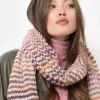 Outlet Wollen Dames Sjaal Met Roze En E Strepen Dames Accessoires